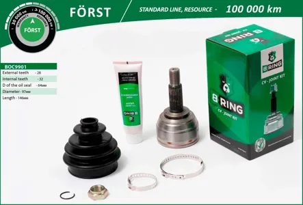 B-RING BOC9901 Шрус внутренний R Honda Accord Civic CRV 32x40x27