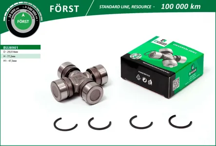 B-RING BUJ8901 Крестовина Toyota Land Cruiser (98-) [29.01x47.3x77.2] B-RING FORST