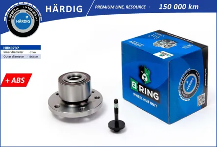 B-RING HBK0737 Ступица передн. с подшип. в сборе Volvo S60 II (10-) V60 (10-) (перед.) [d=136.5 с ABS] B