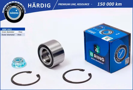 B-RING HBK1002 Подшипник ступицы (перед. компл.) [35x66x37]