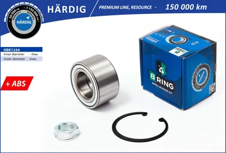 B-RING HBK1244 Подшипник ступицы (перед. компл.) [45x83x44 с ABS]