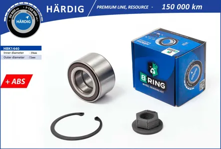 B-RING HBK1440 Подшипник ступицы (перед. компл.) [39x72x37 с ABS]