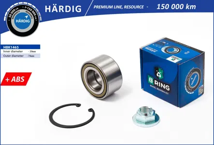 B-RING HBK1465 Подшипник ступицы (перед. компл.) [39x74x39 с ABS]