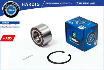 B-RING HBK1721 Подшипник ступицы (перед. компл.) [40x78x40 с ABS]