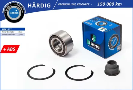 B-RING HBK1727 Подшипник ступицы (перед. компл.) [35x72x33 с ABS]