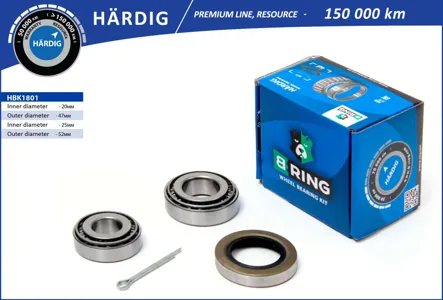 B-RING HBK1801 Подшипник ступицы (задн. компл.) [25x52x16.320x47x15.3]