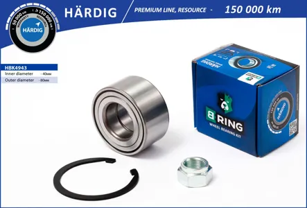 B-RING HBK4943 Подшипник ступицы (перед. компл.) [40x80x40]