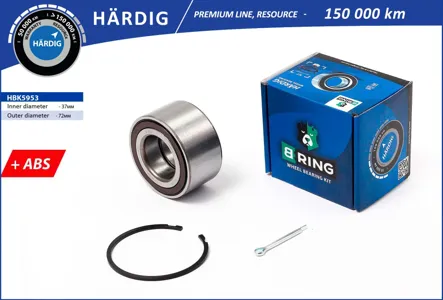 B-RING HBK5953 Подшипник ступицы (перед. компл.) [37x72x37 с ABS 96 пол. ]