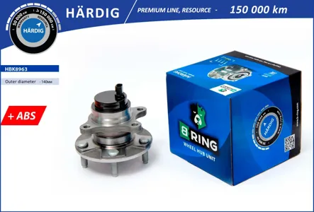 B-RING HBK8963 Ступица с подшип. в сборе (перед.) [d=140 с ABS]