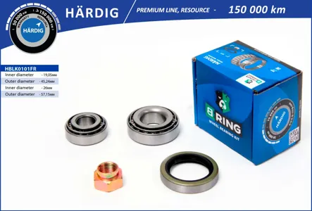 B-RING HBLK0101FR Подшипник ступицы (перед. прав. компл.) [26x57.2x17.519.1x45.2x15.5]