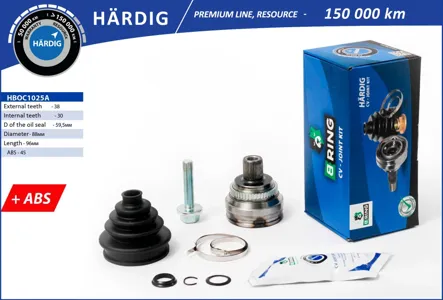 B-RING HBOC1025A Шрус наружный Audi 8090100A6 I 2.0-2.8 88-97 3830шл ABS 45Т