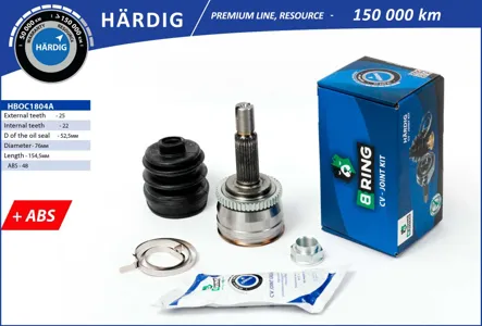 B-RING HBOC1804A Шрус наружный HUYNDAI Solaris I Accent III  Kia Rio  II JB III UB 2522шл ABS 48Т