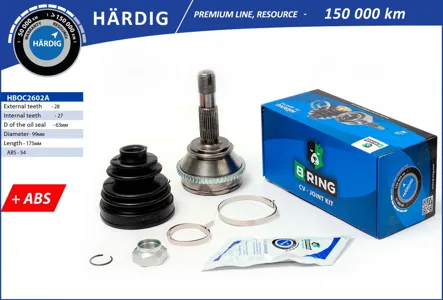 B-RING HBOC2602A Шрус наружный Fiat Ducato 06- Ducato RUSSIA 08- 2827шл ABS 54Т