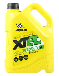 BARDAHL 36813 Масло моторное синт. 0W20 XTEC V VCC RBS0-2AE A1B1 5л