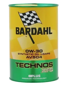 BARDAHL 369039 Масло моторное синт. 0W30 TECHNOS XFS AV504 POLAR Plus С60 C3, VW 504.00507.00 1л