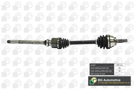 BGA DS1408R Вал приводной, передний правый