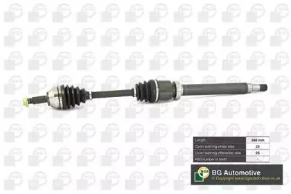 BGA DS2302R Вал приводной, передний правый