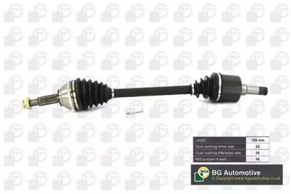 BGA DS2326L Вал приводной, передний левый