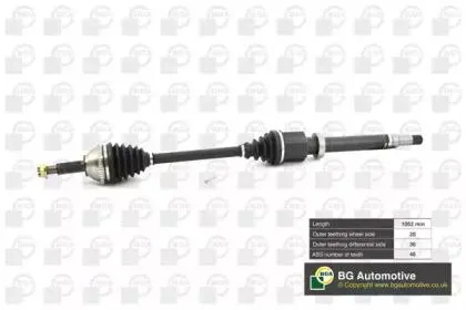 BGA DS2326R Вал приводной, передний правый