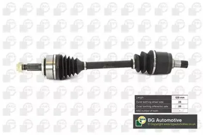 BGA DS2519L Вал приводной, передний левый