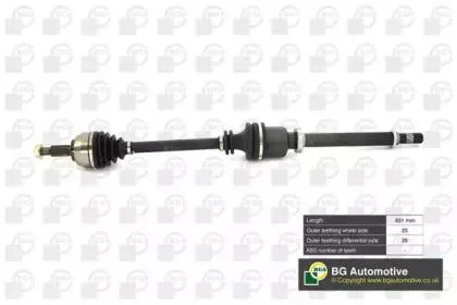 BGA DS7356R Вал приводной, передний правый