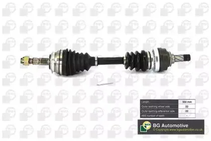 BGA DS9503L ПОЛУОСЬ Opel Co Mercedes o 1993-2001, Corsa 1999-2001, Tigra 1994-2001