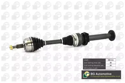 BGA DS9640R Вал приводной, передний правый