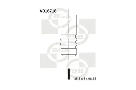 BGA V016718 Впускной клапан