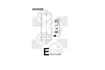 BGA V029300 Клапан выпускной 