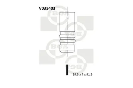 BGA V033403 Клапан 39.5x7.0x91.9 in vw Bora Golf Passat Sharan 1.62.0 94