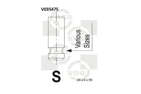 BGA V035475 Клапан выпускной 