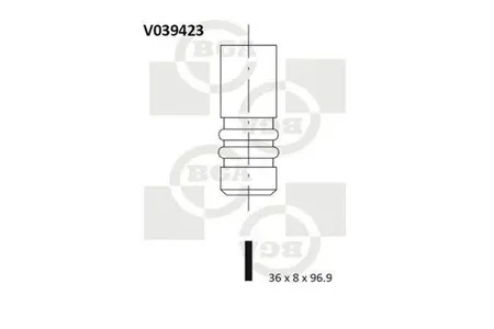 BGA V039423 Клапан двигателя, впускной