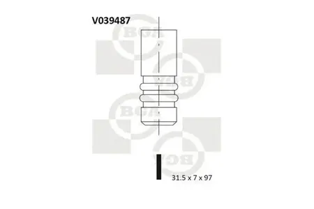 BGA V039487 Клапан выпускной 