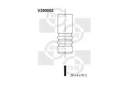 BGA V290002 Впускной клапан