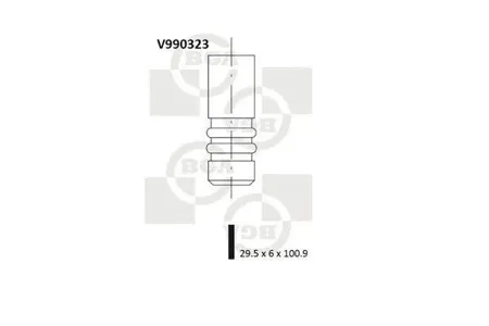 BGA V990323 Клапан впускной VW Golf Polo 1.4-1.6 97-