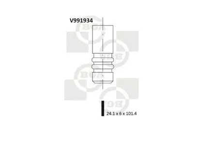 BGA V991934 Клапан выпускной Ford Focus 1.6i 16V 02-