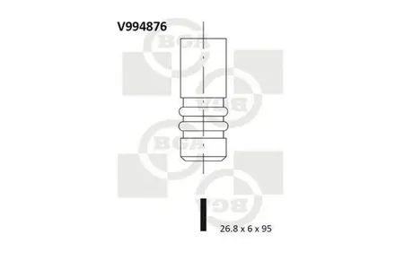 BGA V994876 Впускной клапан