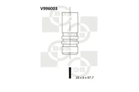 BGA V996003 Клапан выпускной 