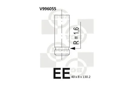 BGA V996055 Клапан двигателя впускной Hyundai Galloper (ED) 98-03 Mitsubishi Pajero 2.5td 95-