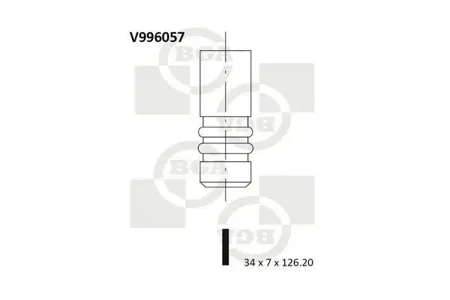 BGA V996057 Впускной клапан