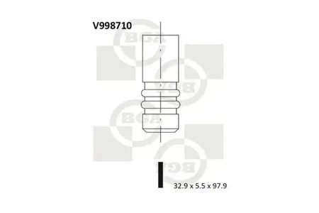 BGA V998710 Клапан 32.8x5.5x97.5 in citpgt 1.4hdi 01
