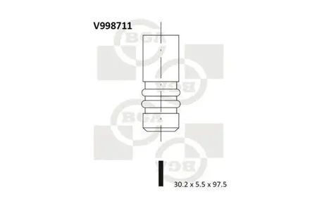 BGA V998711 Клапан выпускной