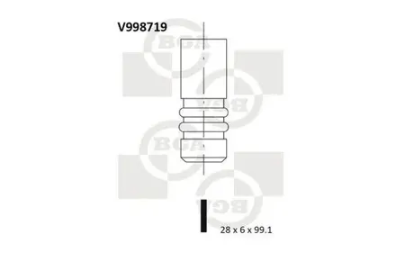 BGA V998719 Клапан двигателя Выпускной