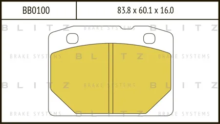 BLITZ BB0100 Колодки торм.передние ВАЗ 2123212921302131, Chevrolet Niva 1.71.8