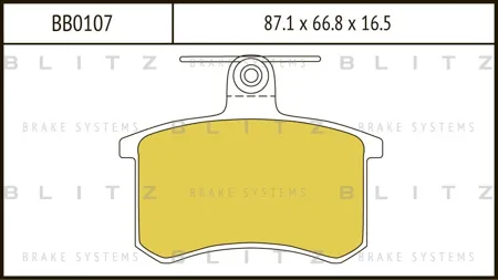 BLITZ BB0107 Колодки торм.задние Audi 80100 A4,A6,A8 <00, Fiat Croma 1.6-2.5TD 85-96
