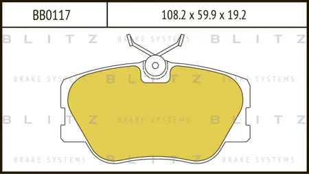 BLITZ BB0117 Колодки торм.передние Mercedes W124 2.02.23.02.0-3.0TD 84-93