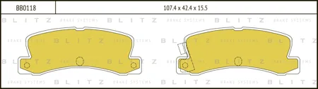 BLITZ BB0118 Колодки торм.задние Toyota Corolla 1.41.61.9D 00-02