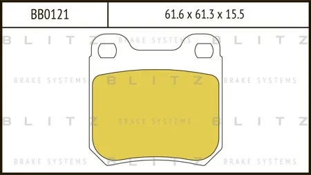 BLITZ BB0121 Колодки торм.задние Opel Omega AB Vectra В 1.6-2.2DTi 87-03