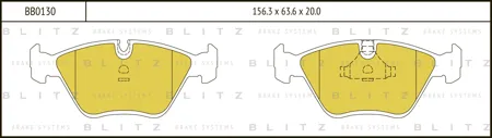BLITZ BB0130 Колодки торм.передние BMW 3 E36, 5 E34, 7 E32 86=>