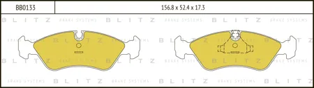 BLITZ BB0133 Колодки торм. GM Espero Nexia Astra Vectra B 95- перед.